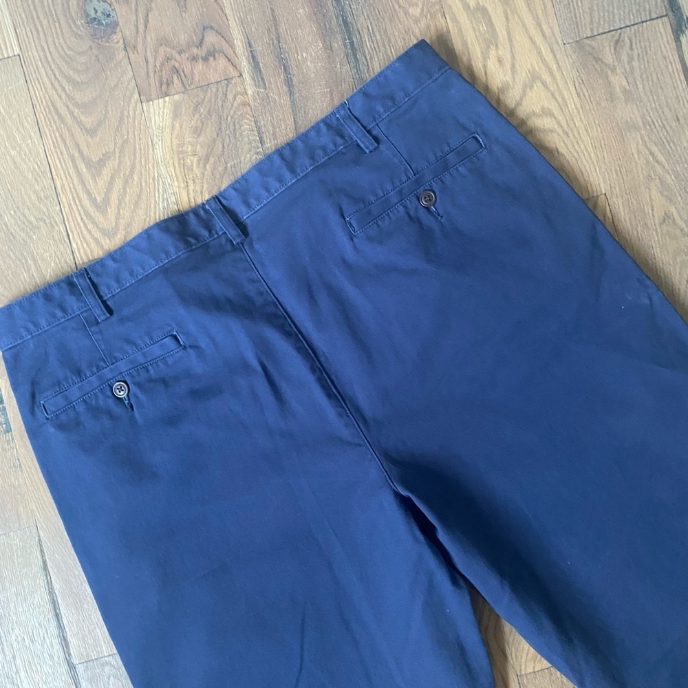 Lands' End Traditional Fit Blue Khaki Pants Size 40 - Picture 3 of 8